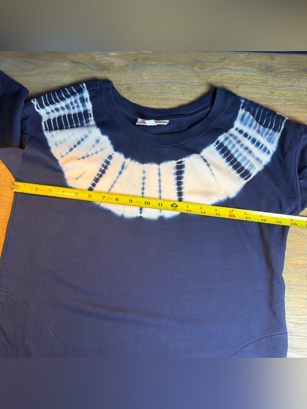 Navy Tie-Dye Yoke & Hem Tunic Dress - Picture 7 of 14